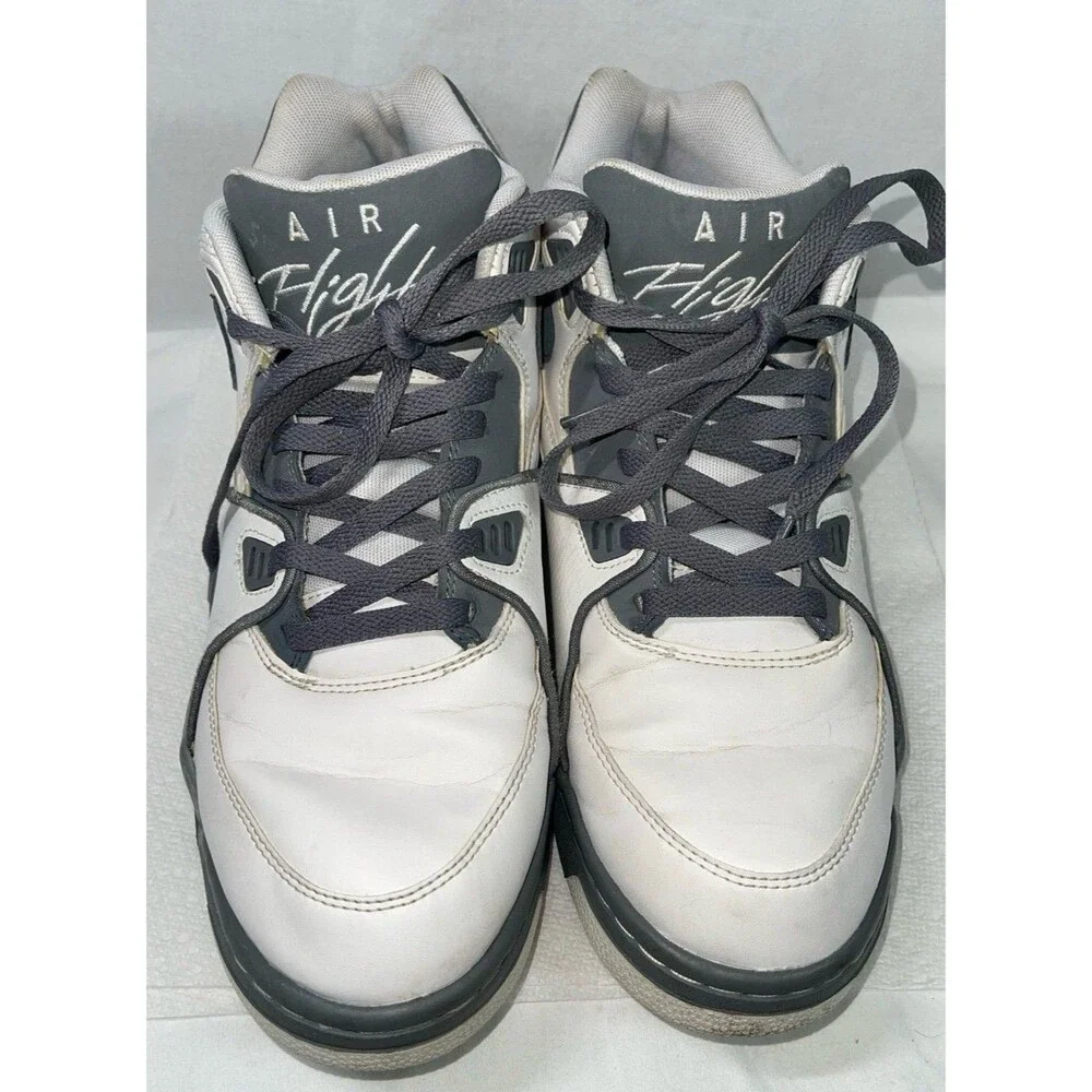 Nike Air Flight 89 Retro Cool Grey Mid Top Men's Basketball Sneakers Size‎ 11